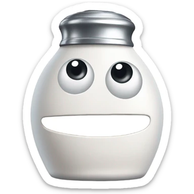 salt shaker with eyes sticker