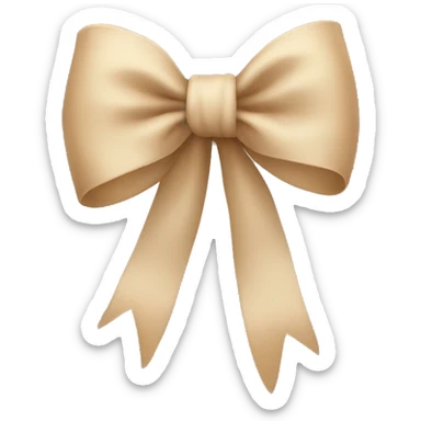 Beige bow sticker