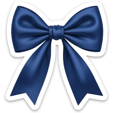 Navy blue bow sticker