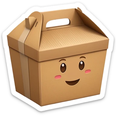 food take away box sticker