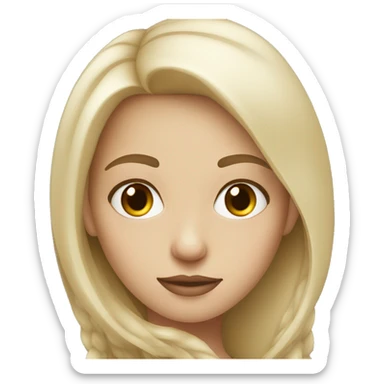 Winter blonde girl with haze eyes sticker