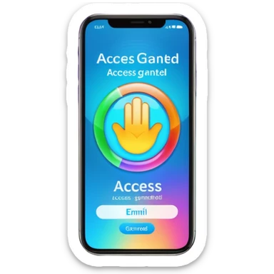 Access granted on a screen  sticker