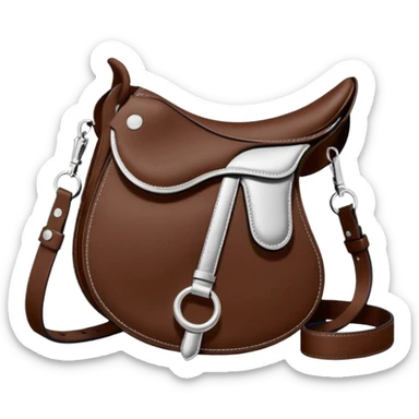chocolate brown dior saddle bag  sticker