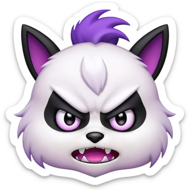 Kuromi angry face sticker