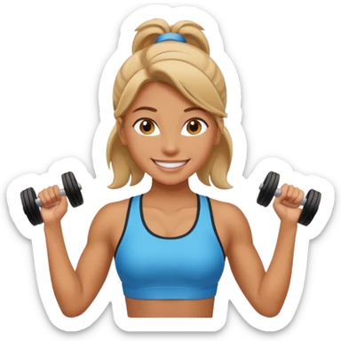 Gym girl sticker