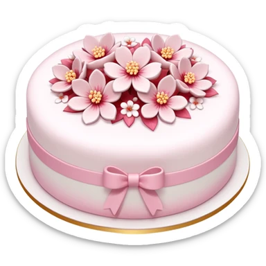 sakura cake white  sticker