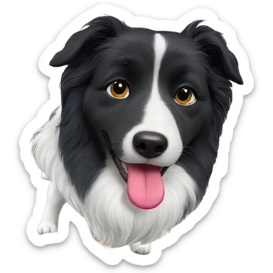 playful dog with tongue out sticker