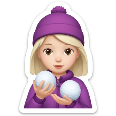 little girl with snowball











 sticker