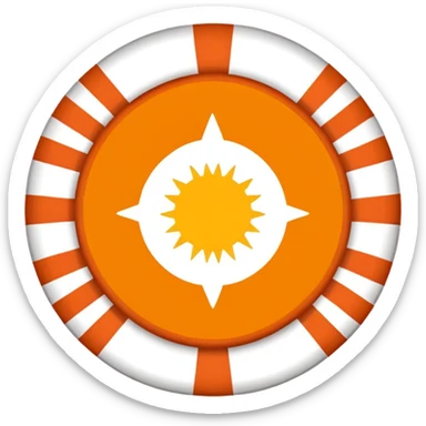 Orange Cherokee flag sticker