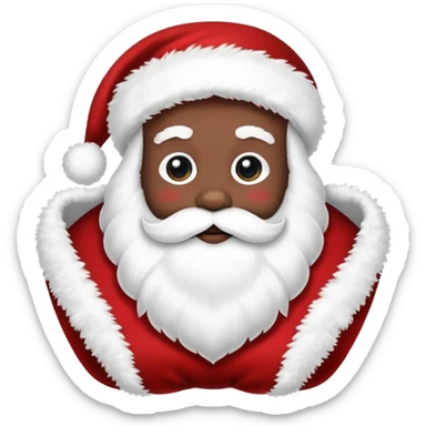 Black Santa napkin sticker