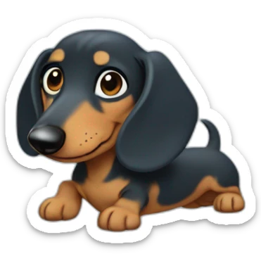 smurf dachshund blue color sticker