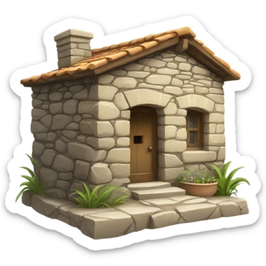 Stone house Mediterranean  sticker