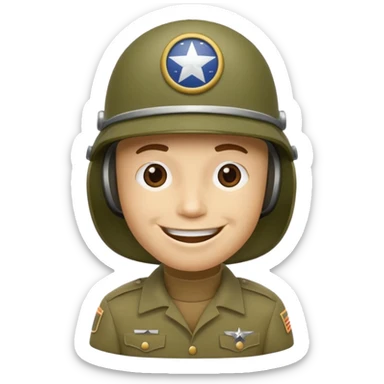 Tassae de cafe anthropomorphe style soldat americain ww2 sticker