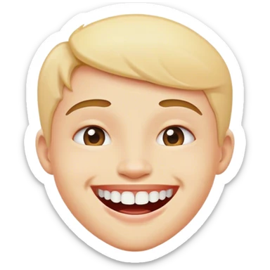 Smile with a gap sticker