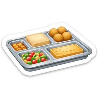 rectangle tray meal sticker