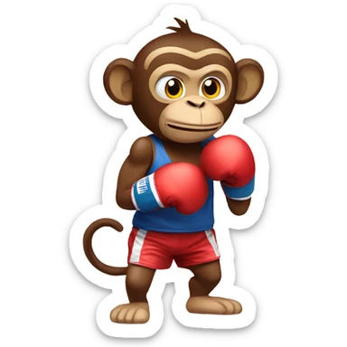 Boxing Monkey sticker