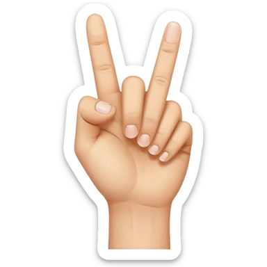 Regular leg with hand middle finger sticker