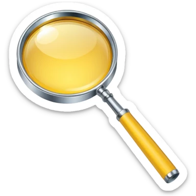 YELLOW Magnifying Glass sticker