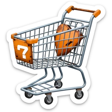 shopping cart broken sticker