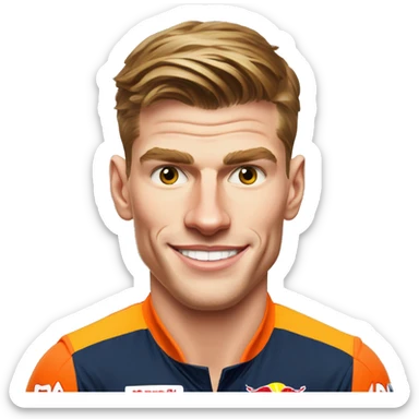 Max verstappen als bouwvakker sticker