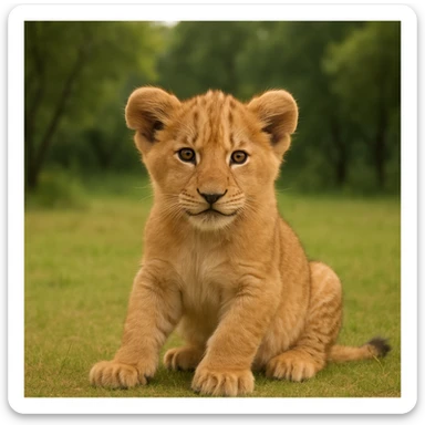 Lion cub sticker