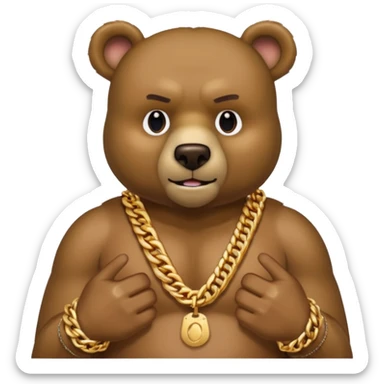 kanye west bear swears profusely sticker