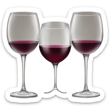 Wine glasses sticker