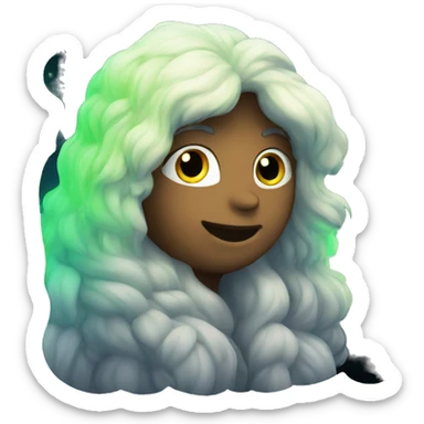 Northern Lights, black background fill sticker