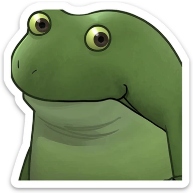 Madagascar Mort in a cute bufo style sticker