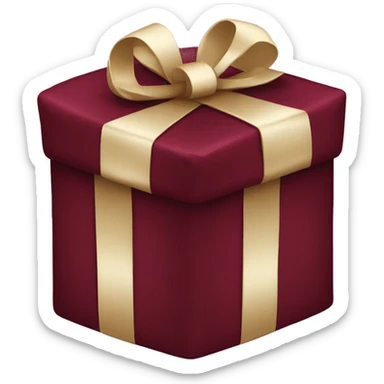 Burgundy present sticker