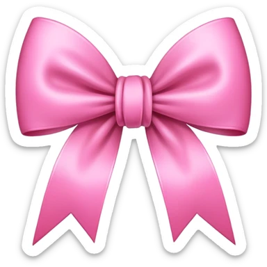 Cute pink bow sticker