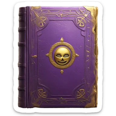 magical purple book sticker