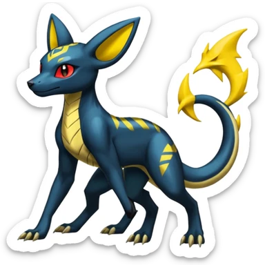 Umbreon-Manectric-Salandit-Zeraora-fusion, full body sticker