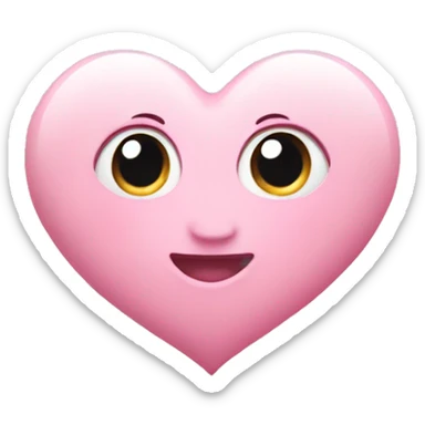 Baby pink heart sticker
