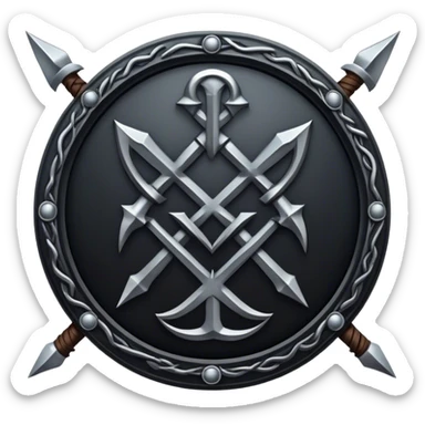 death metal nordic rune emblem sticker