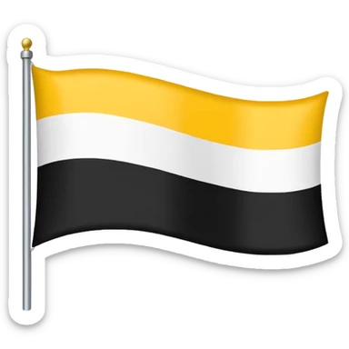 Flag of Russian empire. Horizontally up to down black yellow and white sticker