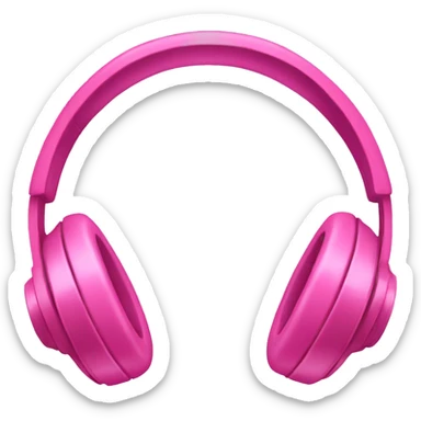 pink headphones with bows  sticker