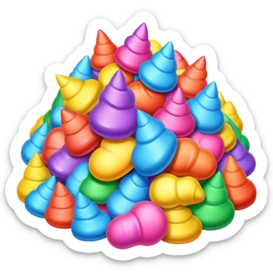 Rainbow unicorn poop sticker