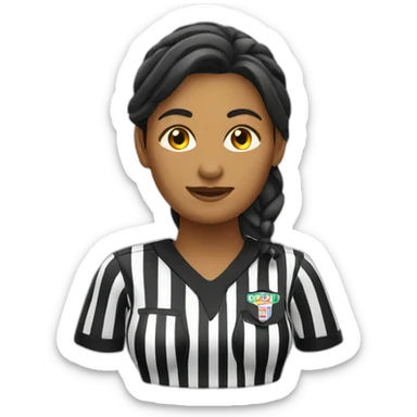 woman soccer referee sticker