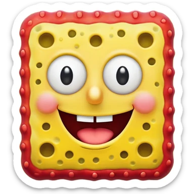 I want SpongeBob in red sticker