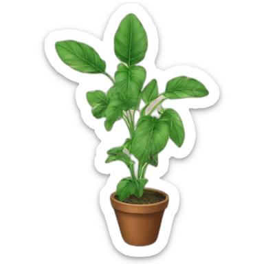 Plant on balcony sticker