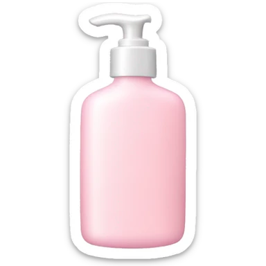 Light pink lotion bottle sticker