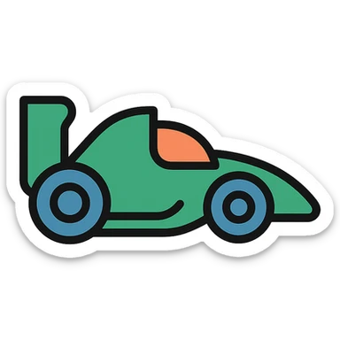 green race car sticker