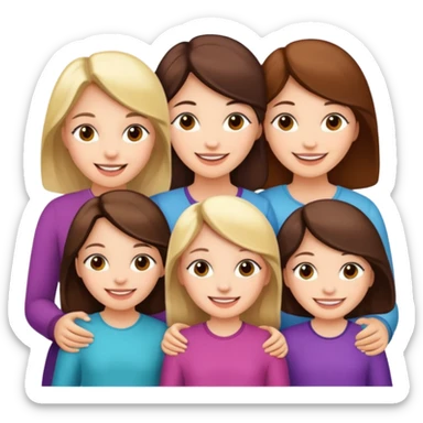 As meninas do celso são 5 : 2 filhas e 3 netas sticker