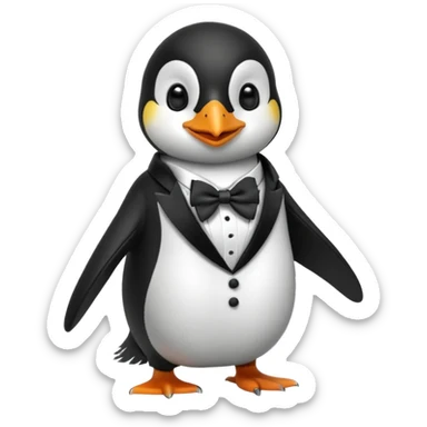 Pingouin chanteur sticker