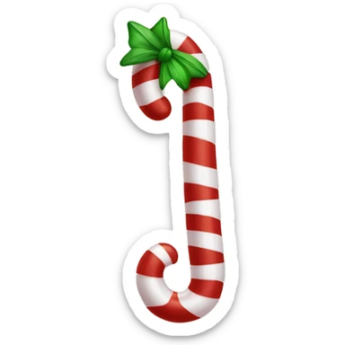 Candy cane sticker