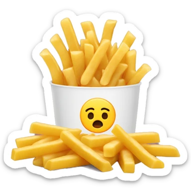 mac and cheese with fries sticker