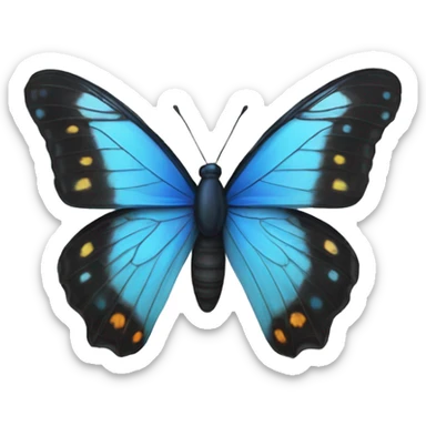 Blue butterfly  sticker