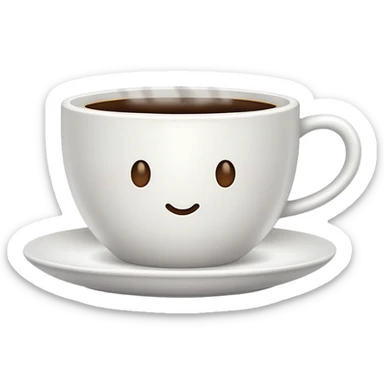 coffee cup with steam sticker