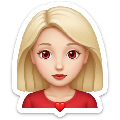 cara con ojos corazón sticker